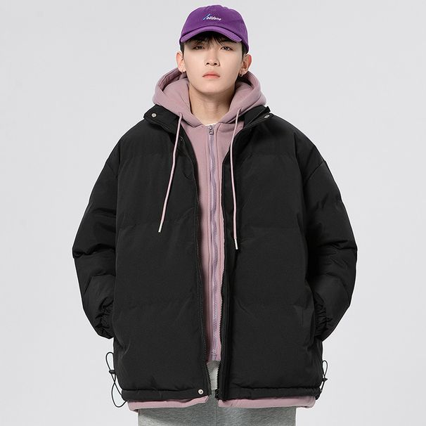 Hong Kong Style Teen Trendy Gender Style Men's Casual Thickened Warm Hooded Men's Cotton-padded Jacket_viptrois.com