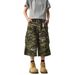 Men's Clothing Retro Heavy Washed Men's Outdoor Loose Multi Pocket Sports Camouflage Workwear Shorts Straight Leg Cropped Pants Summer_viptrois.com