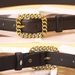 Retro simple chain square buckle women's belt fashion versatile dress coat decorative belt women's belt batch_viptrois.com