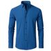 Men's Clothing Foreign Trade Korean Slim Stretch Shirt Men's Shirt Foreign Trade Simple Business Thin Shirt Men_viptrois.com