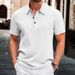 2025d Muscle Men High Elastic Knit Non-Iron Slim Fit Polo Shirt Fitness Sports Business Wrinkle-Resistant Premium Feel_viptrois.com