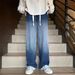 Men' Gradient Wide Leg Pant 2025 Spring And Autumn New Tyle Looe Autumn Traight Tube Handome Veratile Trendy_viptrois.com