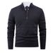 Pure 2025 Foreign Trade High-Quality Autumn Winter New Men's Thickened Half-Zip Sweater Jacquard Knitwear_viptrois.com