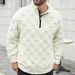 Men's Lightweight Half-Zip Hooded Sweatshirt, Casual Long Sleeve Pullover For Fall & Winter, Breathable & Comfortable, Slim Fit, Solid Colors_viptrois.com