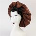 Ribbon bow color tee hat satin wide brim beauty scarf cap night cap_viptrois.com