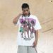 American Street Fashion Creative Design 315g Pure Cotton Short Sleeve T-Shirt Versatile Unisex Top_viptrois.com