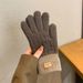 Winter Thickened Fleece-Lined Korean Style Cold-Proof Cycling Touchscreen Knitted Warm Unisex Woolen Gloves_viptrois.com