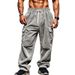 Men's Corduroy Pants Casual Wide Leg Breathable Multi Pocket Straight Leg Autumn Winter Style_viptrois.com