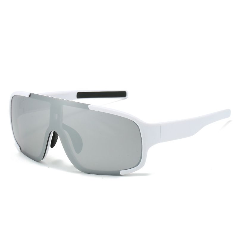 Large Frame Sports Sunglasses – One Piece UV Protection, Windproof For Cycling (Unisex Trendy Style)_viptrois.com