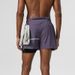Men's Clothing New Two Piece Sports Shorts Elastic Breathable Three Piece Pants Marathon Training Reflective Strip Fitness Shorts_viptrois.com