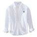 Clothing Cotton Japanese Retro Embroidered Bear Casual Shirt Men's Spring Loose Large Size Hong Kong Style Long Sleeve_viptrois.com
