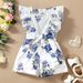 Babies' clothes Girl jumpsuit summer new flower 0-2 years old ruffled tie waist baby jumpsuit trendy style_viptrois.com