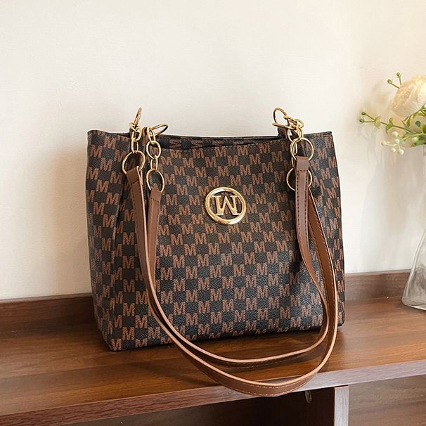 Women's Bags Commuter Tote Bag Summer New Style Step Into The Trend Of Fashion One Shoulder Large Capacity Simple Retro Print Women's Bag_viptrois.com