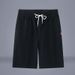 Men's Clothing Summer Loose Straight Sports Pants Chinese Style Cotton And Linen Casual Pants Thin Beach Pants 5 Point Pants_viptrois.com
