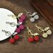 Bag Charm Factory Direct Sales Jewelry Full Of Diamond Cherry Bag Keychain Fruit Cherry Fashion Pendant Wholesale_viptrois.com