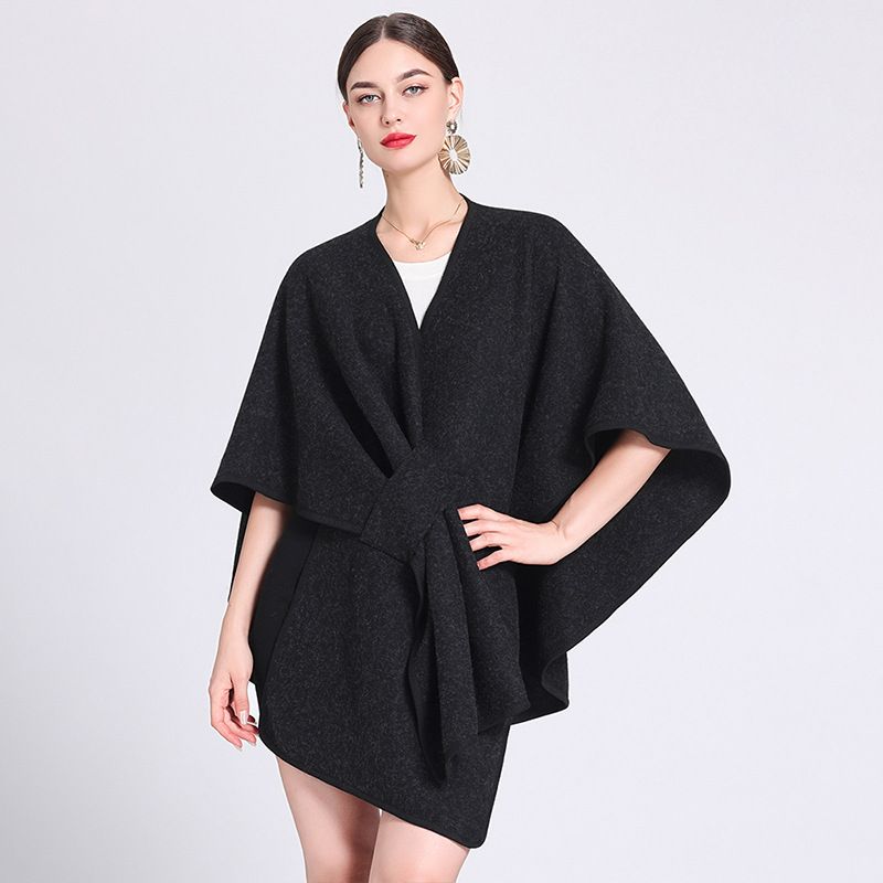 Fashion Cape Cape With Cape Outside Large Size Knitted Cardigan Loose Coat Women_viptrois.com