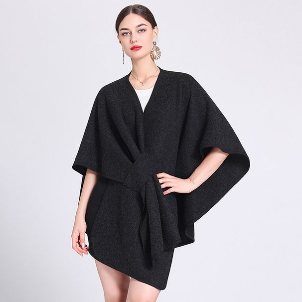 Fashion Cape Cape With Cape Outside Large Size Knitted Cardigan Loose Coat Women_viptrois.com