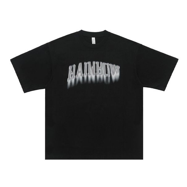 Summer Autumn American Style Letter Print Crew Neck Loose Cotton Short Sleeve T-Shirt Unisex Street Fashion_viptrois.com