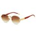 New Round Frame Cut Edge Street Style Trendy Diamond-Studded Personality High-Sensitivity Fashion Sunglasses_viptrois.com