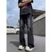 Yellow Mud Ripped Jeans 2024 New Men's Summer Thin Straight Loose American High Street Pants Trendy Brand_viptrois.com