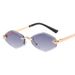 Mode Kleine Polygonale Sonnenbrille Für Frauen Luxusmarke Rmless Braune Raute Sonnenbrille Frau Vintage Metall Sonnenbrillen Brillen_viptrois.com
