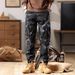 Men's Camo Cargo Pants – Vintage Military Style Relaxed Fit Joggers With Drawstring & Multi-Pockets_viptrois.com