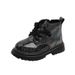 child's shoes Shiny leather fashion Doc Martens Korean version of the low-cut all-over ankle boots_viptrois.com