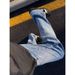 Men's Washed Lightning Denim Pants – High Street Drop-Crotch Straight Leg Baggy Jeans For Casual Streetwear (S-3xl)_viptrois.com