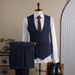 Men's Slim Fit Vest & Dress Pants Set, Wrinkle-Resistant, Business Casual & Wedding Guest Outfit (Black/Navy/Brown)_viptrois.com