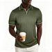 Men's Knitted Jacquard Polo Shirt Casual Everyday Business Versatile Top New Summer Arrival for Cross Border European And American Exports_viptrois.com