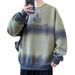 Loose Gradient Sweatshirt, Men's Round Neck Long Sleeved T-shirt, Youth Trendy Brand Printed Casual Top_viptrois.com