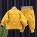 Baby clothing boy's autumn and winter cotton-padded suit foreign style baby winter lightweight cotton-padded suit two-piece baby clothes tide_viptrois.com