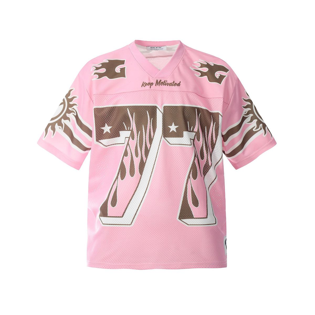 Men's Clothing Letter Print Short Sleeved T Shirt Versatile Terry Cloth Splicing Mesh Cloth Top_viptrois.com