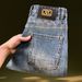 Men's Clothing Ripped Denim Shorts Trendy Retro Blue Distressed Straight Shorts Elastic Slim Fit Mended Shorts_viptrois.com