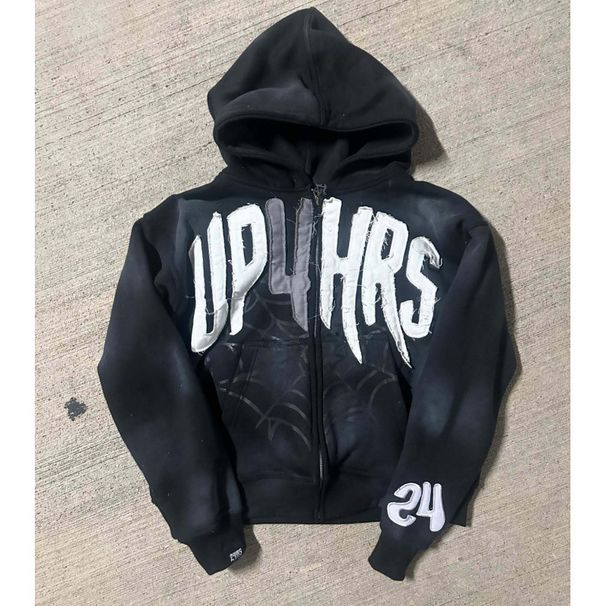 3d Printed Hooded Zip-Up Sweatshirt Unisex Streetwear Pullover With Bold Graphic Design – Black, Dark Brown, Blue, Pink_viptrois.com