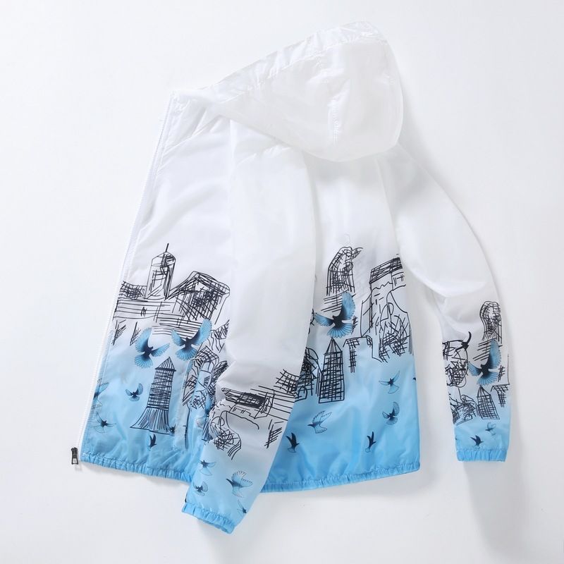Men's clothing Sun protection clothing hooded summer newof thin jacket men's trend sun protection clothing slim jacket tide_viptrois.com