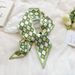 Fresh Green Floral White-Enhancing Silk For Women New Long Strip Hair Tie Decorative Small Neck Scarf_viptrois.com