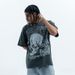 Summer New American Style Trend Skull Print Street Design Loose T-Shirt For Men Ins_viptrois.com