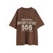 Men's Clothing summer street fashion brand dice theme washed old oversize short sleeved T shirt_viptrois.com