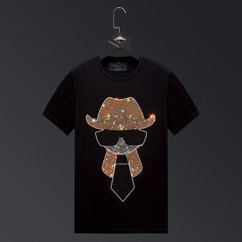 Men's Clothing T Shirt Ice Silk Short Sleeved Men Summer Trendy Brand Trendy Half Sleeved Large Size T Shirt_viptrois.com
