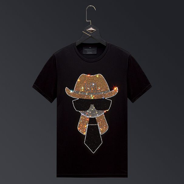 Men's Clothing T Shirt Ice Silk Short Sleeved Men Summer Trendy Brand Trendy Half Sleeved Large Size T Shirt_viptrois.com