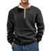 2025 European And American Cross-Border New Retro Patchwork Embroidery Half-Zip Men's Long Sleeve Sweatshirt_viptrois.com