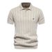 2024 Spring Summer New Cross-Border European Size Woolen Polo Sweater Knitted Short Sleeve Turn-Down Collar Men's_viptrois.com
