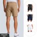 Men's Clothing Men's Golf Shorts Solid Color Workwear Five Point Casual Shorts Outdoor Camping Hiking_viptrois.com
