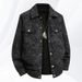 Men's Clothing Fashion Lapel Printed Corduroy Jacket_viptrois.com