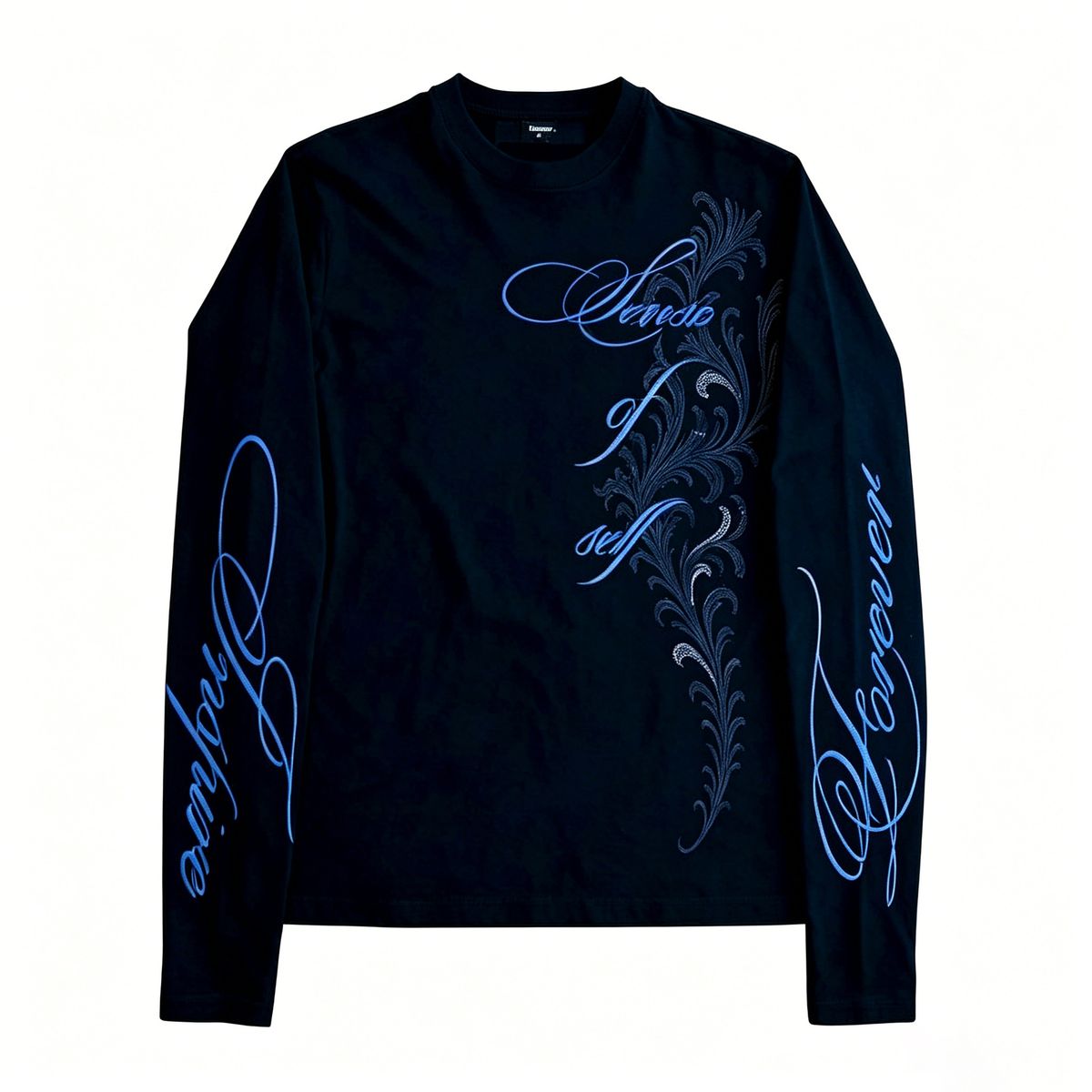 Y2k Retro Print Cotton T-Shirt - Oversized Streetwear Tee With Vintage Letter Graphic, Soft Comfort Fit, Unisex Casual Long Sleeve Top_viptrois.com
