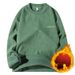 Men's Fleece Thickened Sweater Trendy Loose Long-sleeved Thermal Top_viptrois.com
