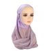 Women's Hijab headband chiffon split pendant accessories scarf solid color ethnic ladies scarf_viptrois.com