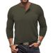 Cross-border American Autumn Men's Outdoor Leisure Light Luxury Simple Commuter Henry Shirt Long-sleeved Bottoming Shirt Men's_viptrois.com