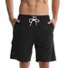 Men's Solid Color Beach Pants Men's Five-Point Shorts Mesh Breathable Quick-Drying Water-Repellent Sports Casual pants_viptrois.com